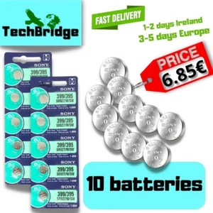 SR927SW SONY Alkaline Battery AG7 SR927W LR57 LR927 395 399 SR57 10 batteries - Picture 1 of 6