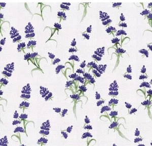 Ambesonne Flower Fabric by The Yard, Watercolor Lavender Flowering Fragrant Pale - Picture 1 of 7