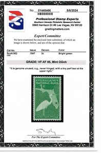 EXCELLENT SCOTT #922 MINT PRISTINE ORIGINAL GUM NH - PSE CERT GRADED VF-XF 85 - Picture 1 of 3