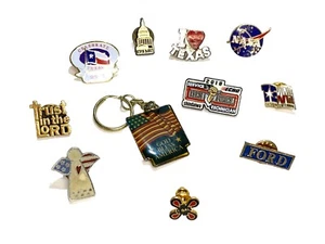 (11) EE. UU. Texas Austin NASA Ford Llavero Bandera Solapa Sombrero Prendedores - Imagen 1 de 7