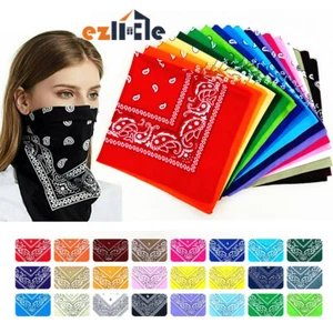 6PCS Bandanna Scarf Headwrap BANDANA Paisley Durag Head Wrap Summer 100% COTTON - Picture 1 of 11