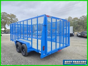 2024 Tuff Dawg 7 x 16 landscaping trailer high side deluxe weedeater and basket - Picture 1 of 9