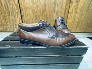 Mezlan Amsterdam Split Toe Two Color Brown Lace up Derby Vibram Sole Mens 10.5M - Picture 1 of 20