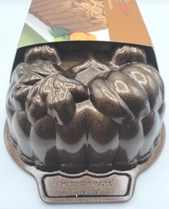 New Nordic Ware Fall Pumpkin Loaf Pan 6 Cups Platinum Collection - Picture 1 of 3