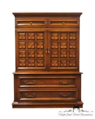 WHITE OF MEBANE Solid Walnut Rustic European 42" Door Chest 600-8 - Image 1 of 4