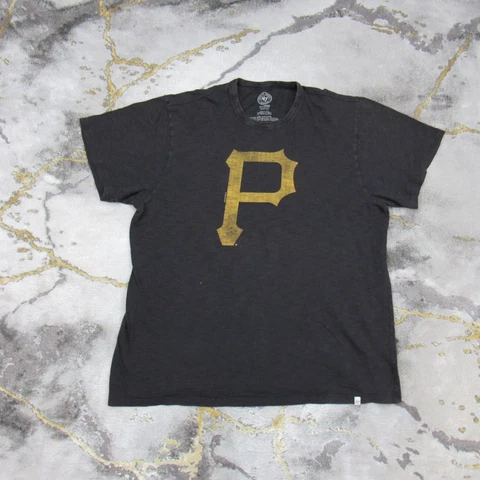 Pittsburgh Pirates T-Shirt Men’s XL MLB Baseball Short Sleeve Gray Cotton Adult Cover
