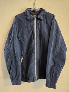Scottevest Men’s Navy zip up windbreaker jacket size medium - Picture 1 of 8