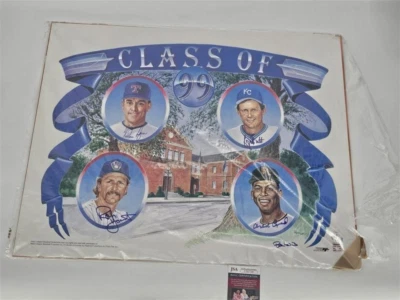 Brett Signed Poster 29x24 HOF 1999 Yount, Ryan Cepeda Auto JSA COA- CE87760 - Image 1 of 4