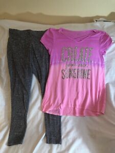 Justice Girls Size 14 / 16 Create Your Own Sunshine Leggings Outfit