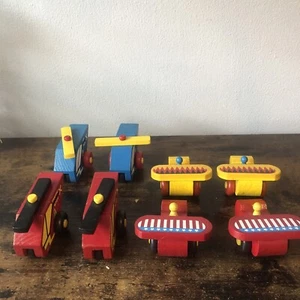 The Montgomery Schoolhouse Inc. Wooden Helicopters and planes lot of eight - Picture 1 of 14