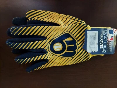 MILWAUKEE BREWERS MLB GLOVES 1 size fits all NEW # - 0046 - Image 1 of 3