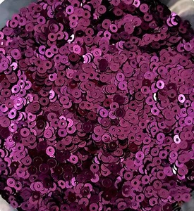 Sequins 3mm Grape Purple Metallic Round Flat Choose Pack Size - Bild 1 von 1
