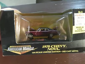 American Muscle 1:64 1970 Chevy Nova von Ertl #BLK SH - Bild 1 von 6