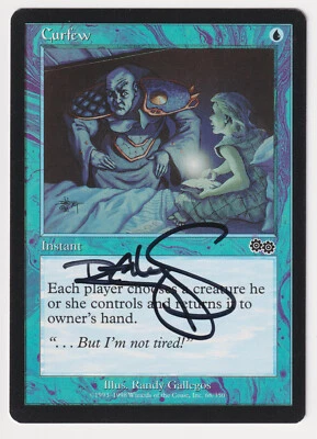 Signed Curfew Proof LP Urza's Saga Artist Randy Gallegos 1998 WOTC MTG Magic AP! - Image 1 of 2