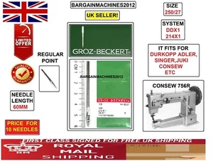 GROZ-BECKERT 328 214X1 DDX1 NM250/27 CONSEW 756R INDUSTRIENÄHMASCHINENNADEL - Bild 1 von 9