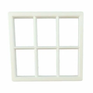 Dollhouse White Plastic Georgian Window Frame 6 Pane Miniature DIY Builders - Picture 1 of 8
