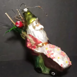 Weihnachtswichtel Weihnachtsmann Glasschmuck Weihnachtsbaum Geschenk Deko Garten Sprite - Bild 1 von 6