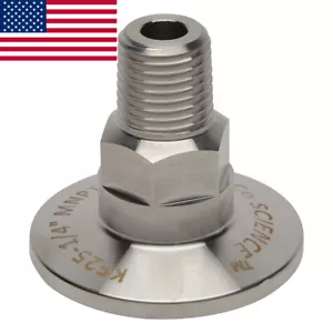 KF-25 NW-25 1/4" NPT (STECKER) Adapter Vakuumbeschlag SS304 LoCo SCIENCE!! - Bild 1 von 5