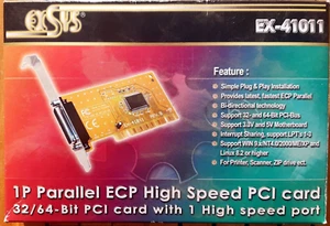 PCI-Karte "exSys EX-41011", Unterface parallel (neu-originalverpackt); - Bild 1 von 2