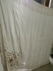 Antique Chinese Hand Embroidery Silk Piano Shawl 59" X 57" Fringe 6 Inches