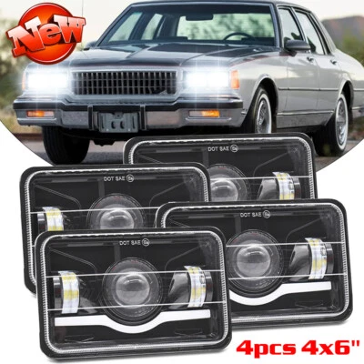 4PCS 4x6" led headlights Sealed Hi-Lo For Chevrolet C4500 C5500 Kodiak 2003-2009 - Image 1 of 4
