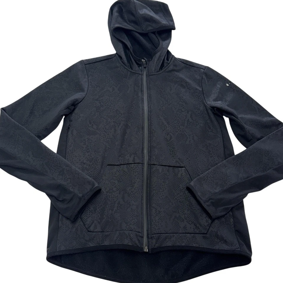 Толстовка с капюшоном женская Nike Therma-Fit средняя черная флисовая на молнии тренировочная 685672-010 - Изображение 1 из 4