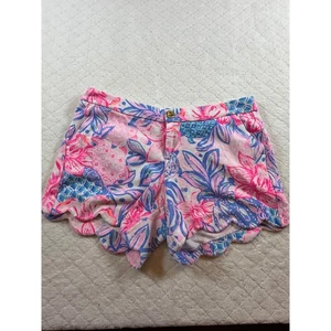 Lilly Pulitzer Buttercup Piqué Strick Shorts Pink Isle Snappy Turtle Größe 10 - Bild 1 von 7