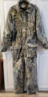 VTG Game Winner Mossy Oak Break Up Camo Coveralls Unisex Sz Large Insulated Mens - Image 1 of 4