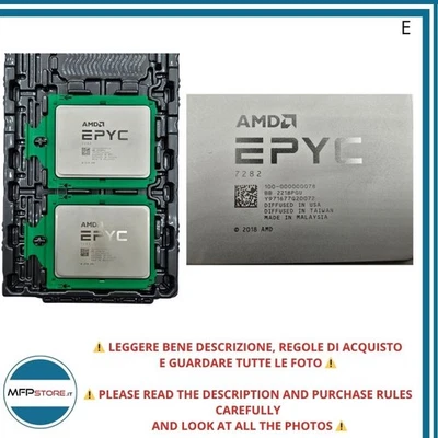 Coppia CPU AMD EPYC 7282 16 core 32 thread Server SP3 7 nm 2,8/3,2 GHz - Immagine 1 di 4