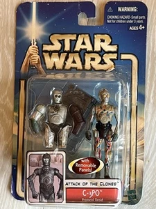 C-3PO Protocol Droid - Star Wars Attack Of The Clones Hasbro 2002 New Sealed - Picture 1 of 2