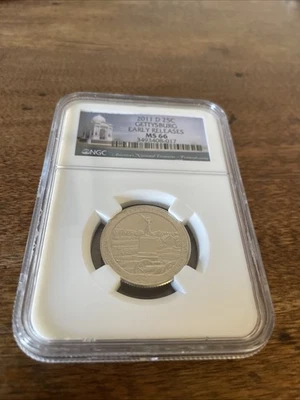 2011 D Gettysburg Early Releases MS66 -NGC Graded - Image 1 of 4