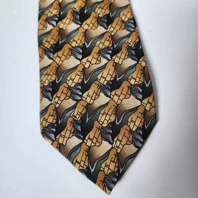 Cocktail Collection Mens Tie Designer Necktie Scotch On The Rocks Geometric - Image 1 of 4