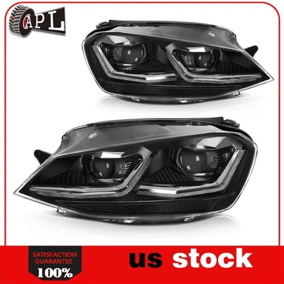 Left+Right LED DRL Headlight For 2015-2017 Volkswagen Golf SportWagen SEL 1.8L - Image 1 of 4