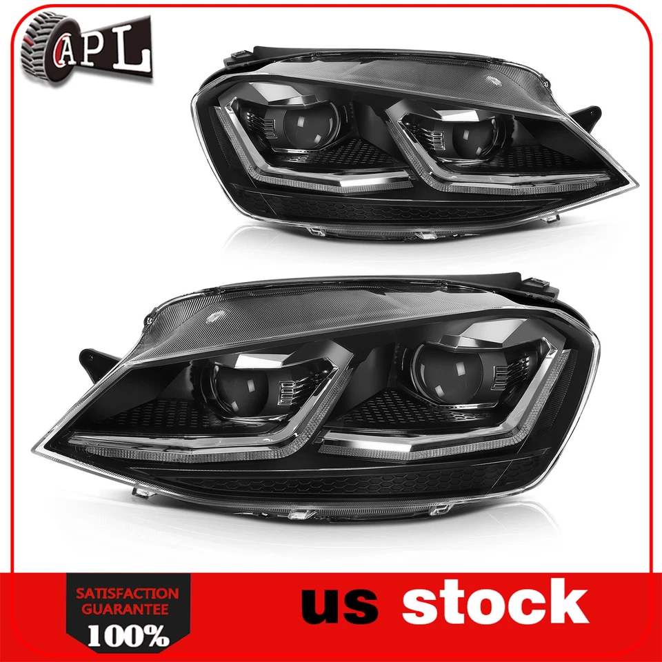Left+Right LED DRL Headlight For 2015-2017 Volkswagen Golf SportWagen SEL 1.8L - Image 1 of 4