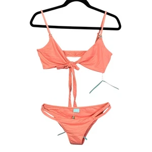 Melissa Odabash Indonesia Bikini Apricot Size L Top M Bottom NWT Summer Designer - Picture 1 of 8