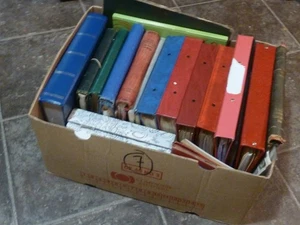 WORLDWIDE *HUGE* COLLECTION, 24x VINTAGE/OLD ALBUMS, 13500+/- STAMPS, BOX #7 - Picture 1 of 4