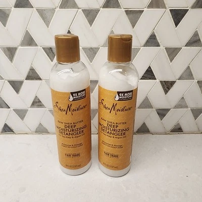 Desenredante extra hidratante de manteca de karité cruda hidratante 8 oz. botella CANTIDAD 2 pk Foto 1 de 3