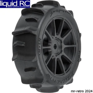 Pro-Line 1031010 Dumont F/R Tires Mounted 12mm Hex Black Mach 10 4 for Arrma - Picture 1 of 2
