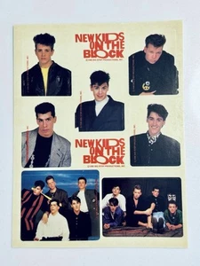 Vintage 1990 NKOTB New Kids on the Block 9 Stickers Sticker sheet - Picture 1 of 1