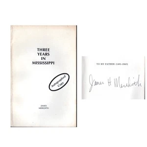 Drei Jahre in Mississippi von James Meredith (1966, Taschenbuch) Advance SIGNIERT - Bild 1 von 5
