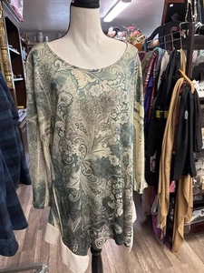 Top tunica Cal Style USA Boho Paisley XL Made in USA 🌸 - Foto 1 di 6