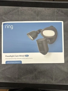 Ring - Floodlight Cam Wired Pro Outdoor Wi-Fi 1080p Surveillance Camera - Black - Picture 1 of 3