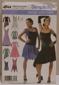 Simplicity 4744 Sewing Pattern Dress Skirt Size 12-20 Misses Uncut - Picture 1 of 3