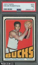 1972 Topps Basketball #25 Oscar Robertson Milwaukee Bucks HOF PSA 7 NM