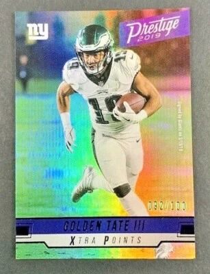 2019 Panini Prestige - Golden Tate III #198 New York Giants - Xtra Points /100 - Image 1 of 2