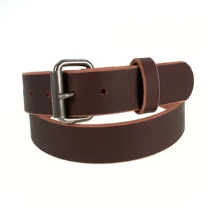 Men's Genuine Buffalo Leather Belt, 1 1/2" width, Handmade in the USA, By Amish - Picture 1 of 37