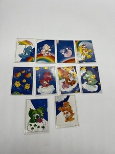 Vintage 1985 Care Bears Sticker Trading Card 93 -102  Panini Set 10 Stickers