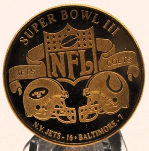NFL Super Bowl XXIII Football Flip Coin, NY Jets vs Baltimore Colts.15 - Picture 1 of 2