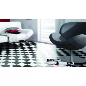 Regal Black and White Sheet VINYL FLOORING 4m Wide 250 x 250mm - Picture 1 of 1