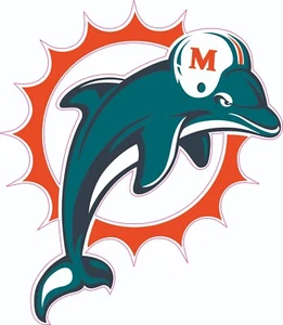 Dolphins 97-12 Inspired Full Size Football Helmet Decals - Picture 1 of 2